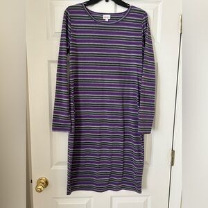 Woman’s LuLaRoe purple and grey dress